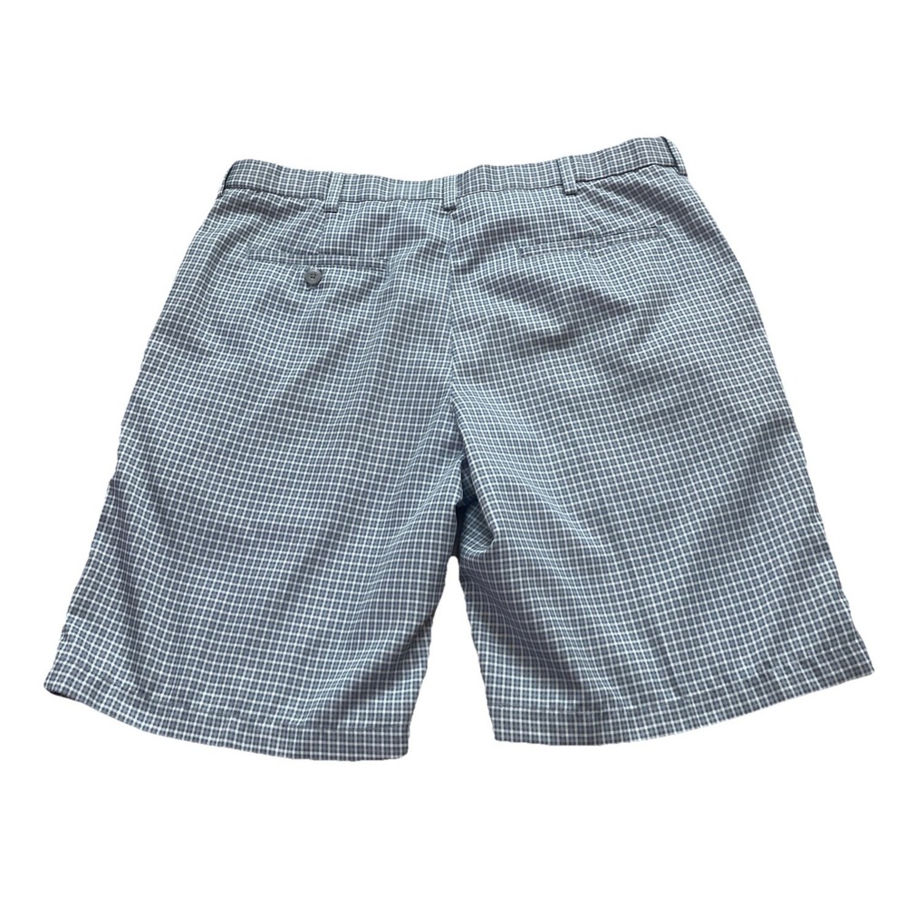 PGA TOUR Apparel Men's 36 Flat Front Mini Geo Print Golf Shorts Tradewinds Gray - Picture 2 of 5
